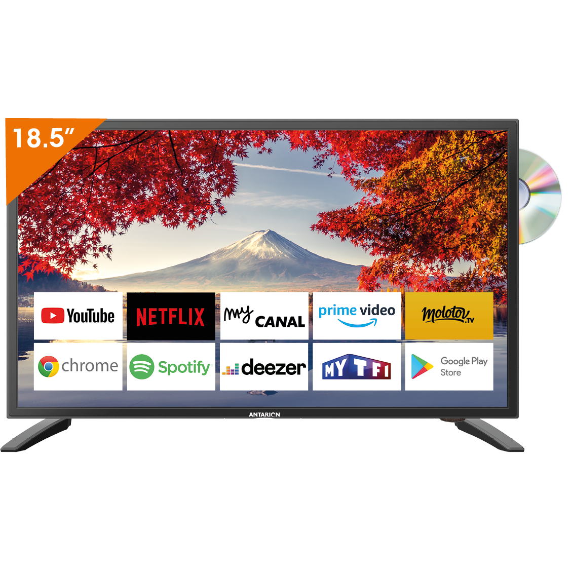 TV Connectée Bluetooth 19' DVD (48cm) android - Antarion Camping Car