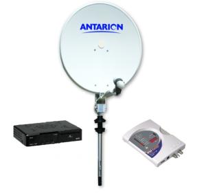 Antenne satellite manuelle+ pointeur assisté + démodulateur TNT