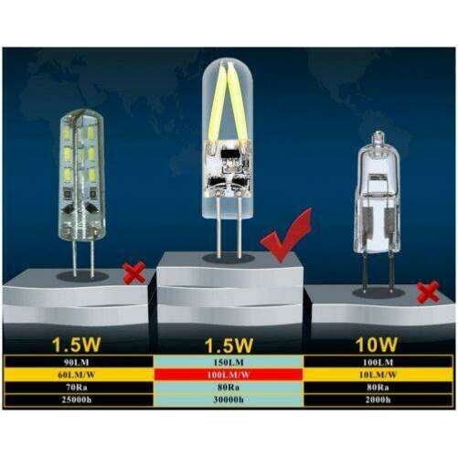 1 Lampe Led 2 Filaments Blanc Chaud 3w G4