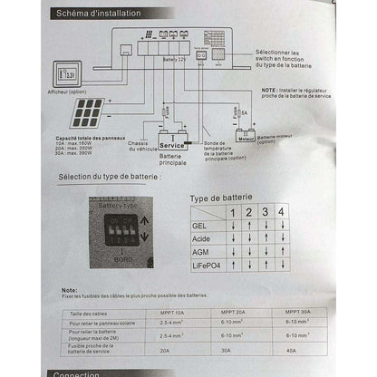 Regulateur De Charge Mppt >30a Bluetooth